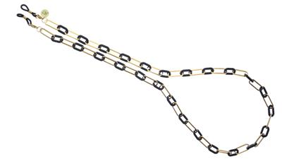 Brillenband Louis<br/>gold/schwarz